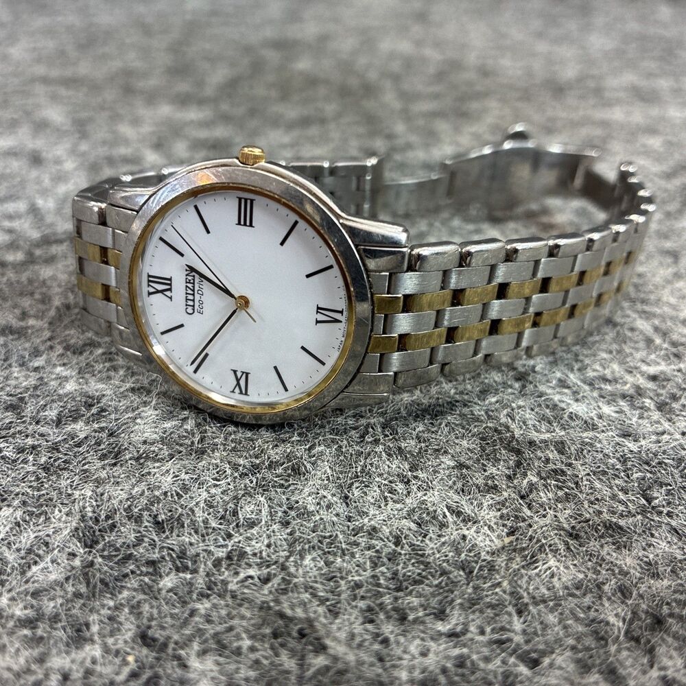 Citizen Eco Drive Men's Watch Stiletto G431-T001793 Two Tone 33mm Sapphire Cryst